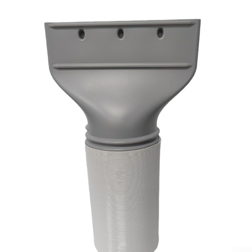 Set tubo di scarico e adattatore piatto per condizionatori, cappe e asciugatrici, kit di condotti di sfiato flessibili da 150 mm con connettore, grigio