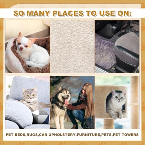 Image of 2 Pack Pet Hair Remover Sponge Cat and Dog Hair Sponge Rubber Pet Fur Lifter Removal Tool, Remove from Furniture, Carpet, Bedding, Clothing, 6.26 x 3.28 x 1.89 Inch (Yellow)