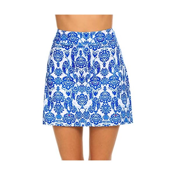 Ekouaer Active Skort for Women Lightweight Sportswear Running Hiking Cycling Riding Skirts (Pattern/S)