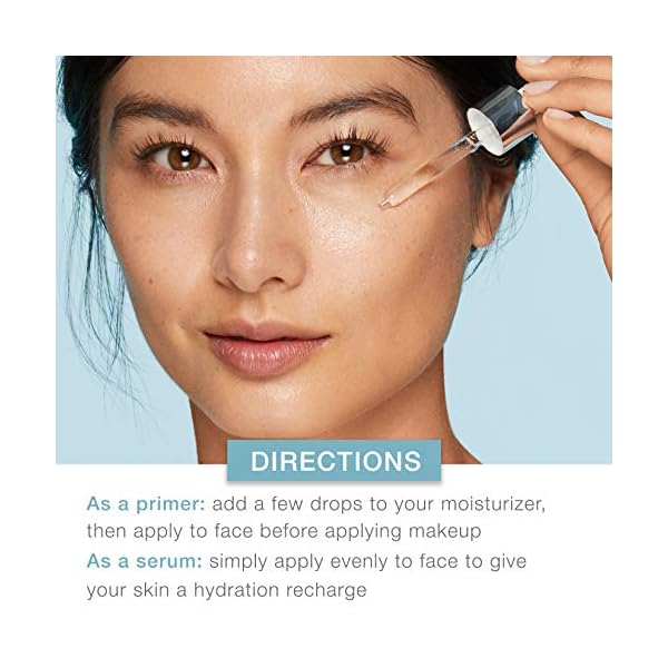 Neutrogena Hydro Boost Glow Booster Primer & Serum, Hydrating & Moisturizing Face Serum-to-Primer Hybrid, Infused with Purified Hyaluronic Acid & Designed to Instantly Hydrate, 1.0 fl. oz