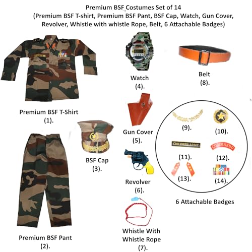 SCRIPTURE Fancy Dress Army costumes for kids |Indian Army, Police, BSF & Subhash Chandra Bose costumes for boys & girls fancy dress costumes for school function