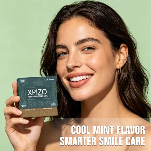 Remineralizing Gum with Nano-Hydroxyapatite & Xylitol Sugar Free Natural Base Chewing Gum Plastic-Free, Dye-Free, Aspartame-Free (Mint) — view 4