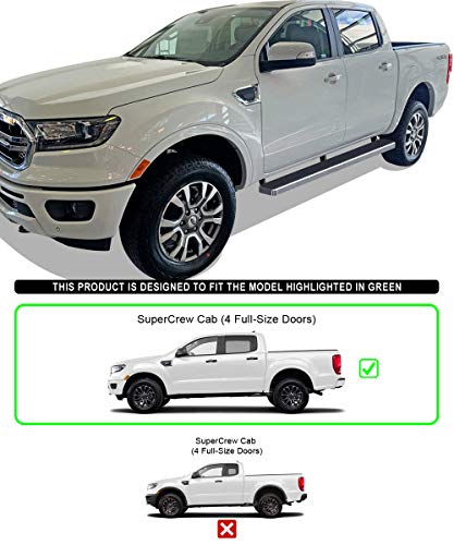 Estribos laterales acero inoxidable 6 pulg Tuxtreme Ford Ranger miniatura 2