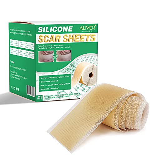 Silicone Scar Tape, Medical Grade Scar Sheet Scar Removal (1.6” x 60”), For Keloid, C Section