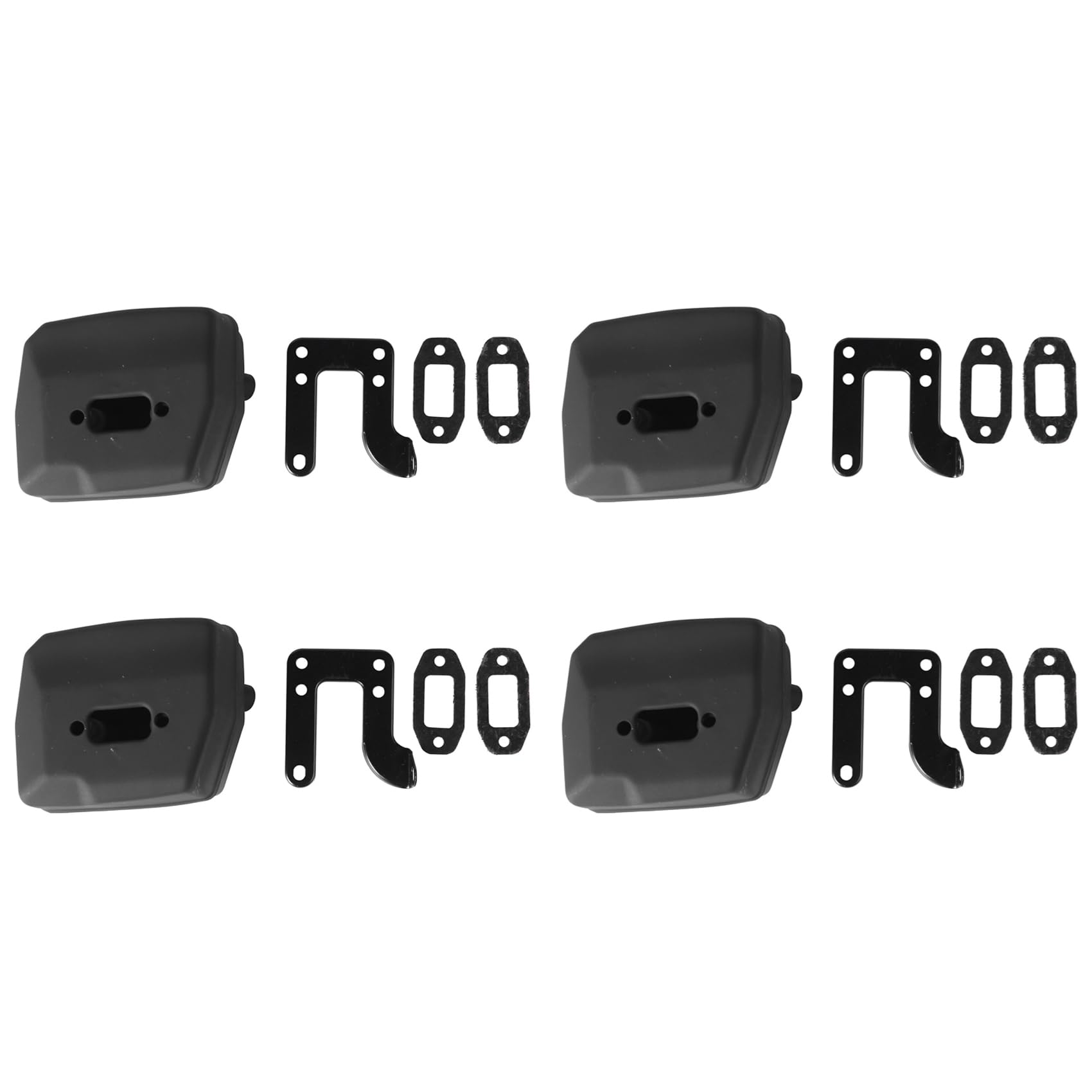 4X Chainsaw Exhaust Muffler with Support Gasket Plate for 61 66 162 266 268 272 Chainsaws 503476901 503406402