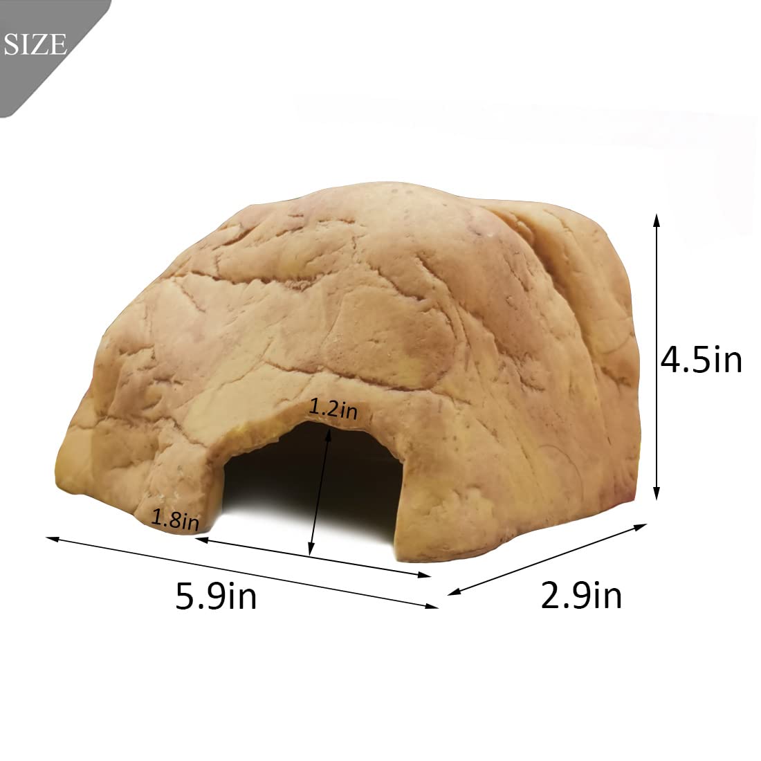 Hamiledyi XL Reptilien Versteck & Kletterbrücke Aus Holz, 50,8x30 Cm - Für Bartagamen, Echsen, Schlangen & Nager