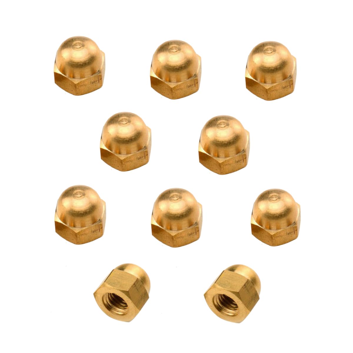 10 Pcs M5 Hex Cap Nuts,Hexagon Cap Nut,Brass Hex Decoration Cap Nuts