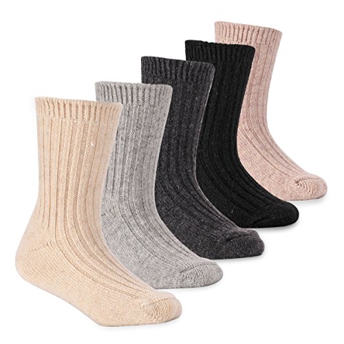Boys thick wool socks kids winter seamless warm socks 5 pack 6-8 …