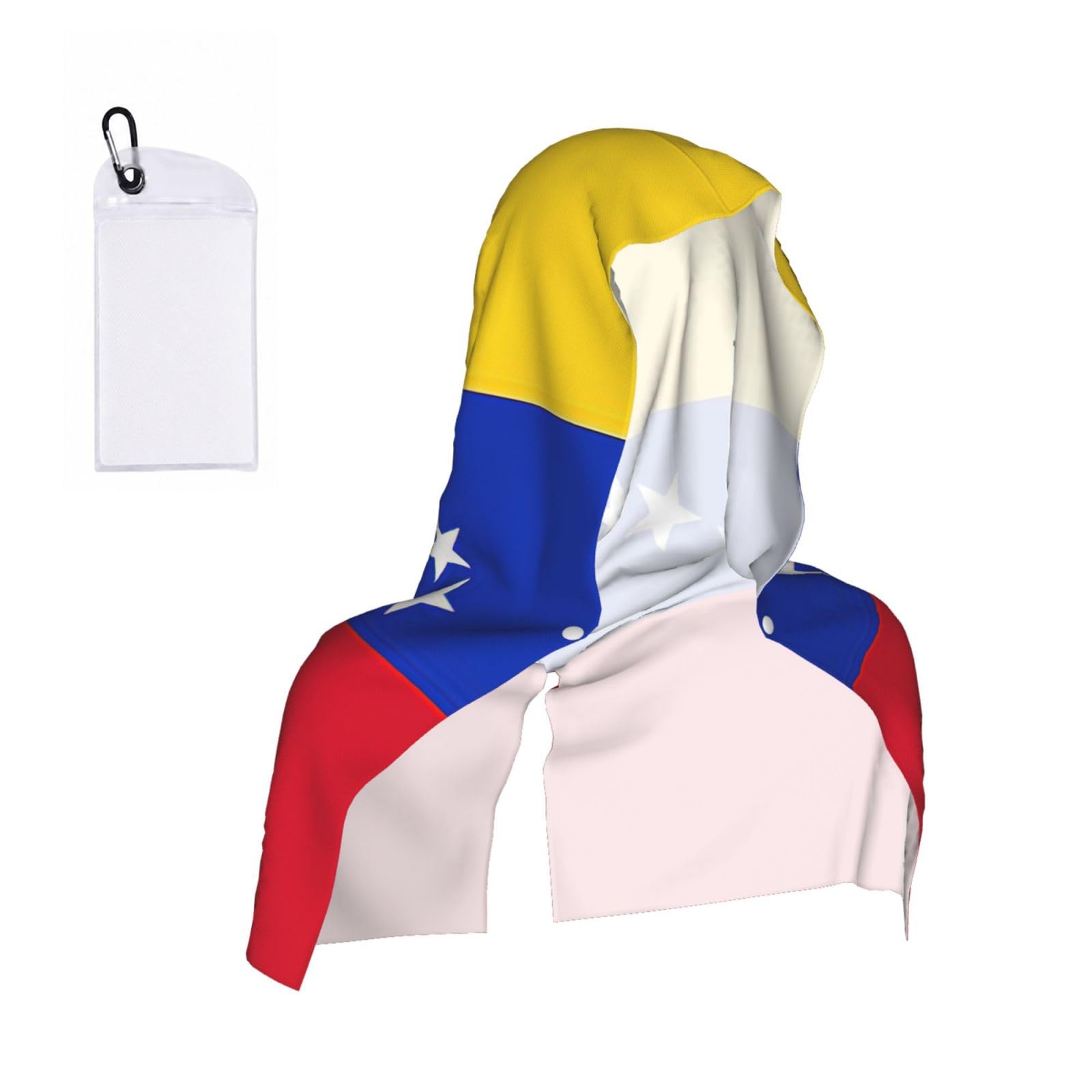 DUWAA Flag Of Venezuela Print Cooling Hooded Sports Towel, 30×60cm Quick Drying Summer Cool Head Wrap For Neck And Face