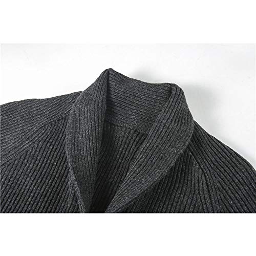 ZooBoo Men Winter Sweaters Cardigan - Slim Fit Soft Stand Collar Knitted Button Down Long Sleeved - Grey, Black3
