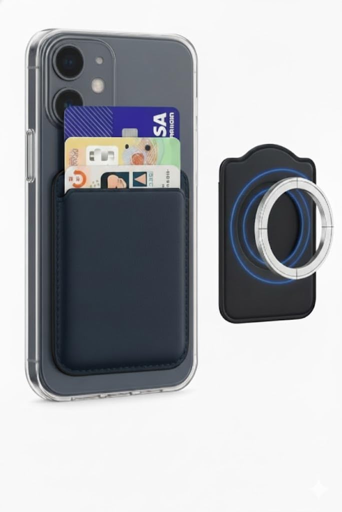 PRIME360 Magnetic Leather Wallet for iPhone 12/13 / 14/15 / 16/17, Samsung Galaxy S22 / S23 / S24, Google Pixel 7/8 / 9 | Premium Slim Card Holder | Bifold Design for Men Blue-image-44