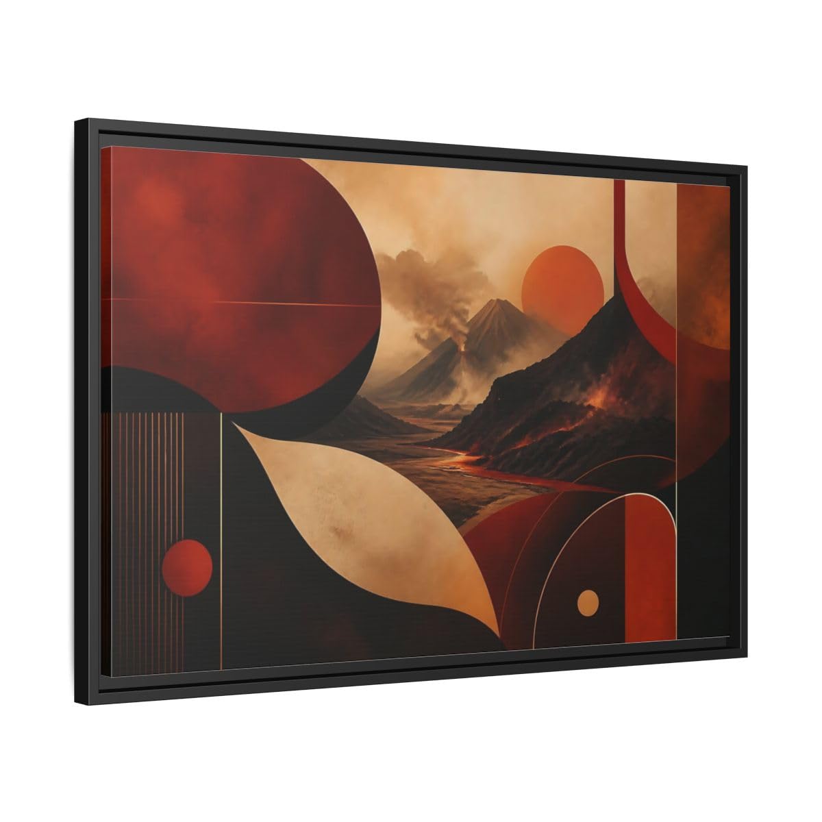 Tableau volcan orange toile 75x50cm pour habiller un mur vide - 8