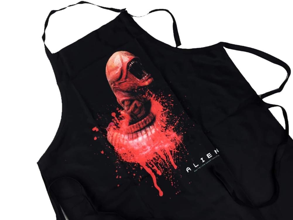 Alien Chestburster fartuch dla dorosłych, czarny