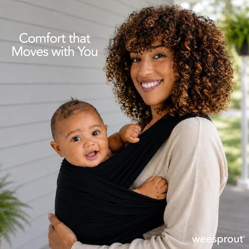 Image of WeeSprout Baby Wraps Carrier - Perfect Child Sling for Newborn and Infant, Enhances Bonding, Soft and Breathable, Ideal for Babywearing