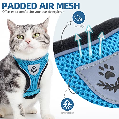 Pupteck Reflective Cat Harness And Leash Set Escape Proof - Pet Vest Harness For Cats Small Dogs Rabbits Bunny Adjustable Travel Walking Outside #TOP5