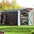 VIWAT 12x8 FT Outdoor Storage Shed, Large Garden Shed with Updated Frame Structure and Lockable Doors, Metal Tool Sheds for Backyard Garden Patio Lawn, Black