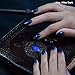 heyhae Semi Cured Gel Nail Strips | No LED Lamp Needed | Fall, Navy, Solid, Jelly | Easy Apply & Remove, Salon Quality | Includes 28 Strips, 1 Prep Pads, Nail File & Wooden stick - Hey, After Dark