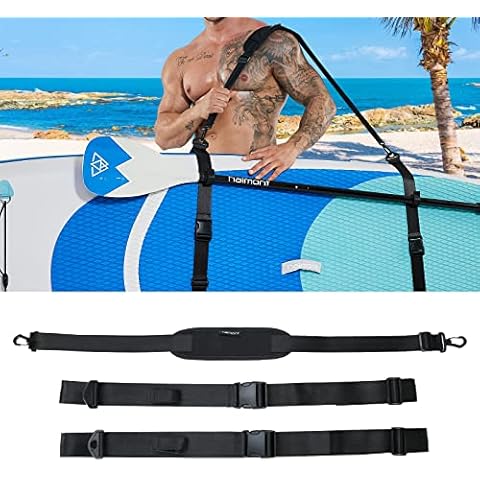 Haimont Paddle Board Carry Strap, Adjustable Heavy-Duty SUP Carrying Strap Padded Over The Shoulder Sling for Paddleboards, Surfboards, Canoe and Kayaks Cover
