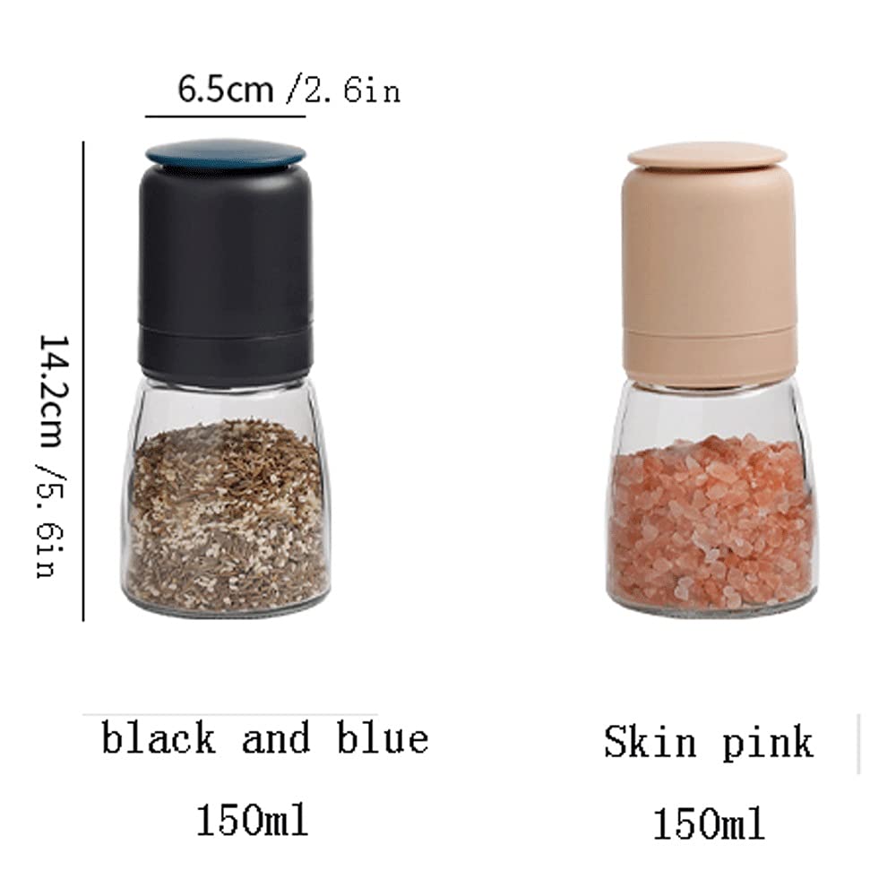 Macina Pepe Matrice di pepe di fresco macinatore manuale pepe pepe peperone bottiglia di bottiglia di vetro sale di sale di sale regolabile regolabile Macina Sale Macinapepe ( Color : Dark blue )