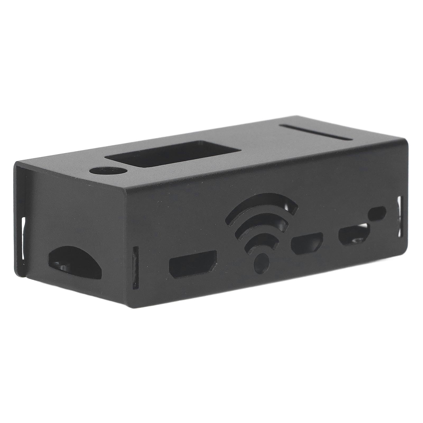 MMDVM Hotspot Shell Cutout Aluminum Alloy Hotspot Protective Case Hotspot Case with M2.5X3 Screws Black
