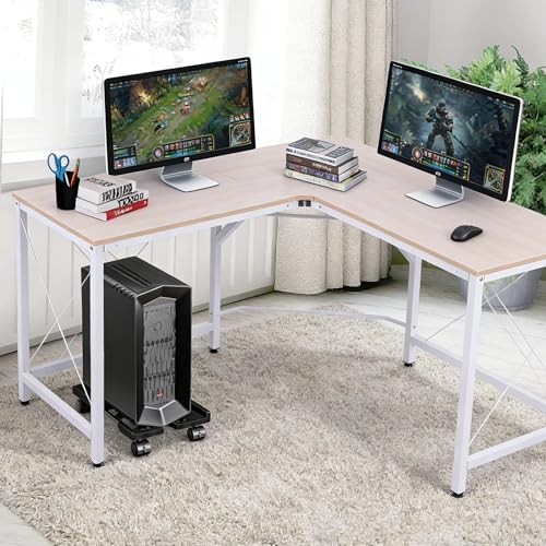 Hmseng Pc Stand for Floor, Adjustable Computer Tower Stand for Carpet,Mobile CPU Stand with 4 Rolling Caster Wheels, PC Tower Stand Fits Most PC Under Desk-D-Black