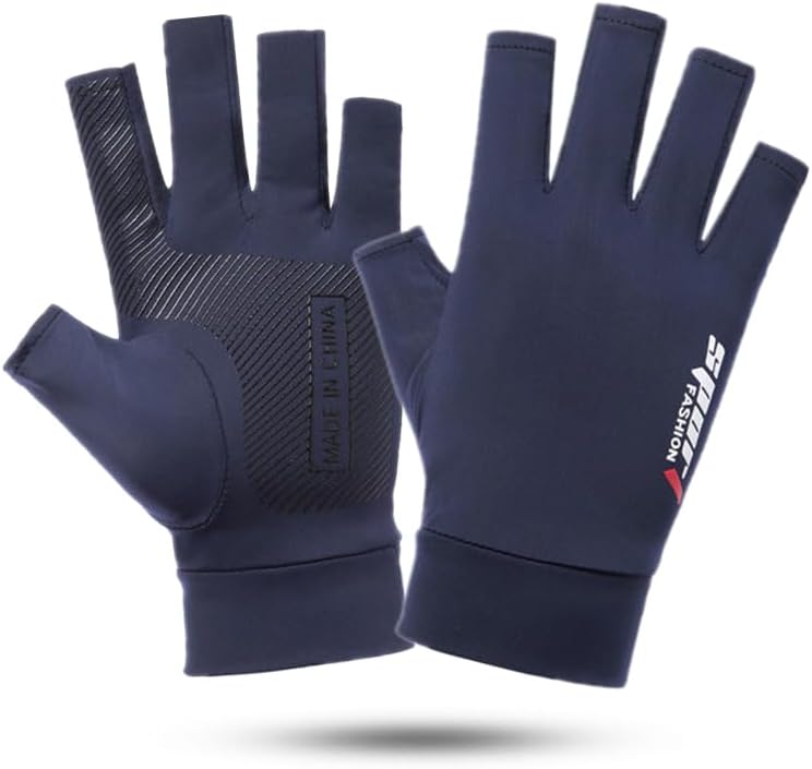 Mealah Lightweight-Fingerless-Gloves for Men - UPF 50+ UV Sun-Protection- Gloves for Fishing Driving Hiking Outdoor