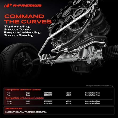 A-Premium Power Steering Pressure Hose Line Assembly, Pump to Gear/Rack by A-Premium - Image 2