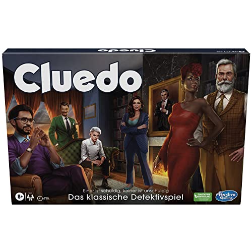 Hasbro Gaming Cluedo Brettspiel für Kinder ab 8 Jahren, neu gestaltetes Cluedo-Spiel für 2 bis 6 Spieler, Detektiv- und Rätselspiel, Mysteryspiel perfekt für die