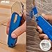 Pacific Handy Cutter S7 Safety Cutter, 3-in-1 Self-Retractable Utility Knife with Fold-Out Film Cutter, Bladeless Tape Splitter, Guard for Safety & Damage Prevention , Blue