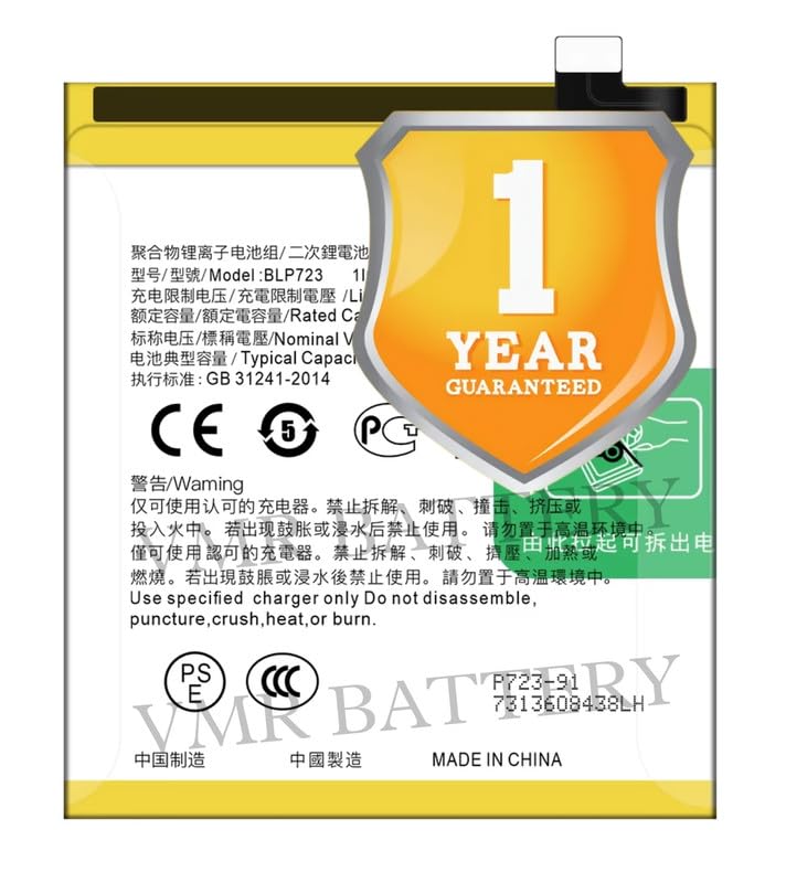 Image of Original BLP723 Battery Compatible for Realme X (RMX1901, RMX1903) - (3765mAh) - 1 Year Warranty K7