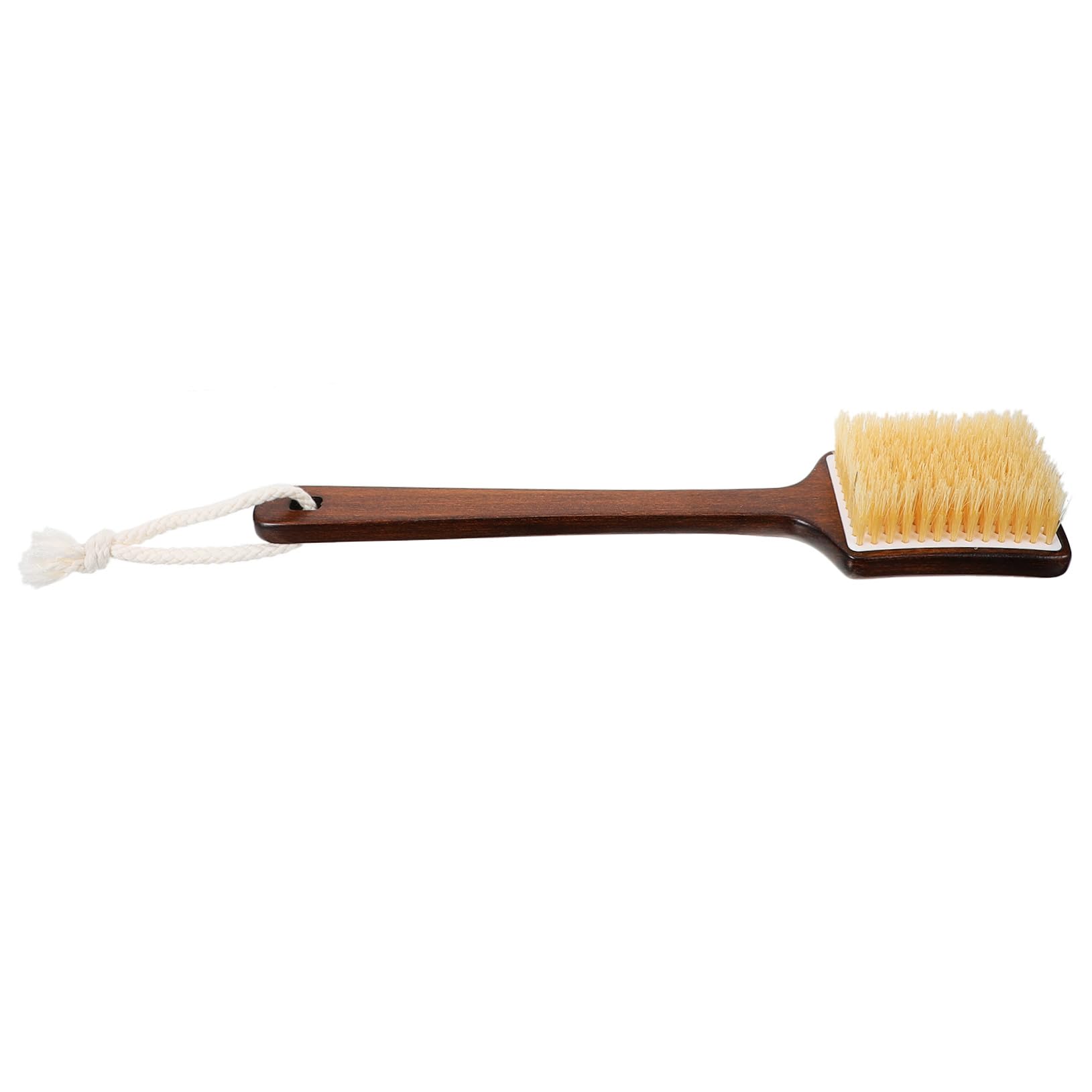 Cepillo de Ducha para Espalda con Mango de Madera y Cerdas de Pelo de Cerdo Exfoliante para Baño y Masaje Corporal para Hombres
