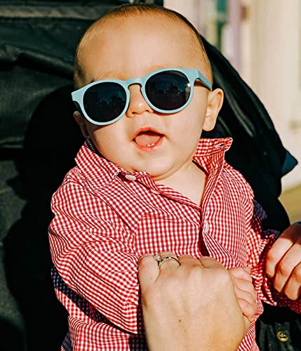 HJSTES Polarized Baby Sunglasses for Toddler Boys Girls, TPEE Flexible Frame with Strap, for Infant Age 0-32