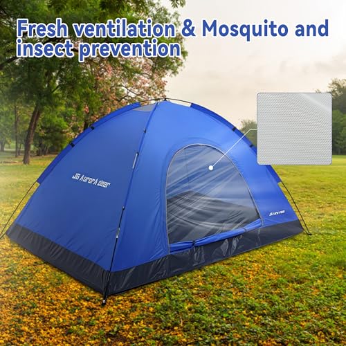 1/2/3/4 Person Tents Waterproof&Windproof Family Tents Camping-Tent,Lightweight Portable Pop Up Tent for Camping,Hiking,Mountaineering or Beach Easy to Set Up Adventures Carry Bag - Image 3