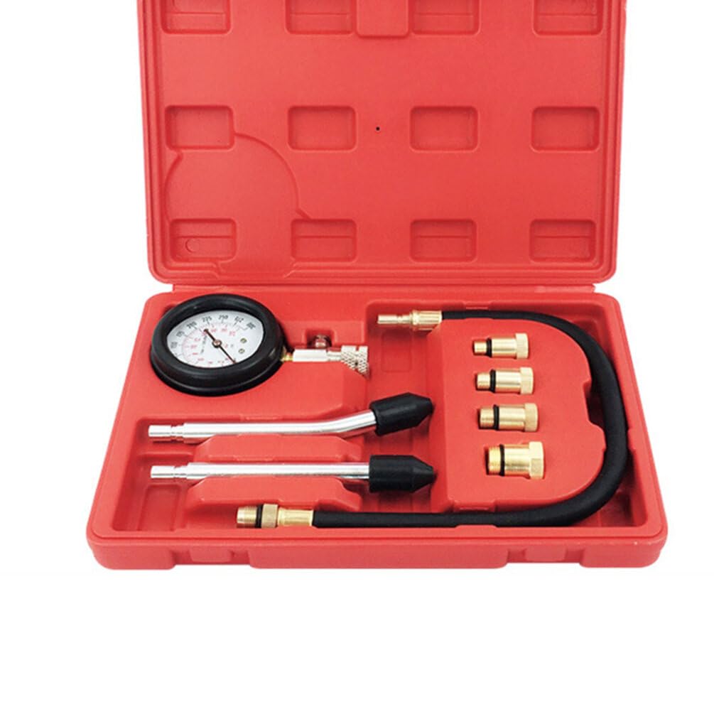 WOFASHPURET Cylinder Pressure Gauge 0-300psi Leak Detector Automotive Set Car Motorcycle Compression Testing Tool