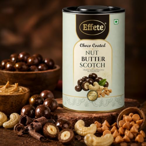 Image of Effete Choco Coated Nut Butter Scotch, Chocolaty Dryfruits, Butter Scotch chocolates packet, Chocolicious Butter Scotch, Premium Chocolate, chocolates gift pack, chocolate box (96gm)
