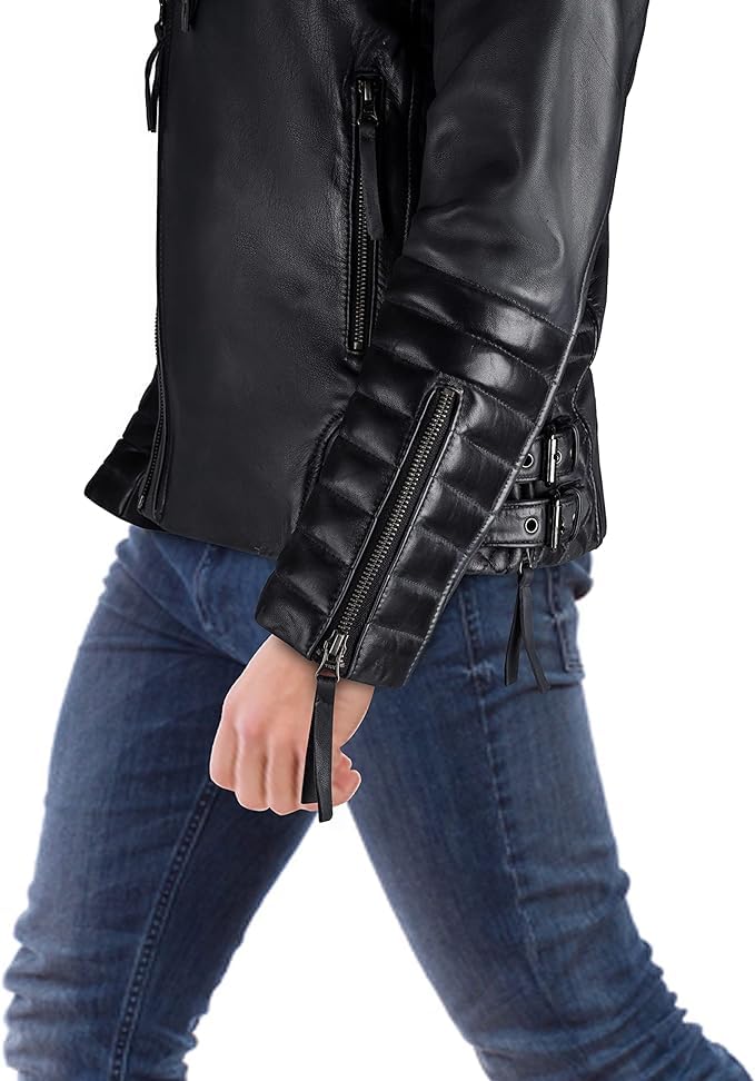 Image of Men Leather Jacket - Lambskin Winter Vintage Motorcycle Biker Jacket, Coat Soft & Stylish Moto Ride & Racing Jacket's
