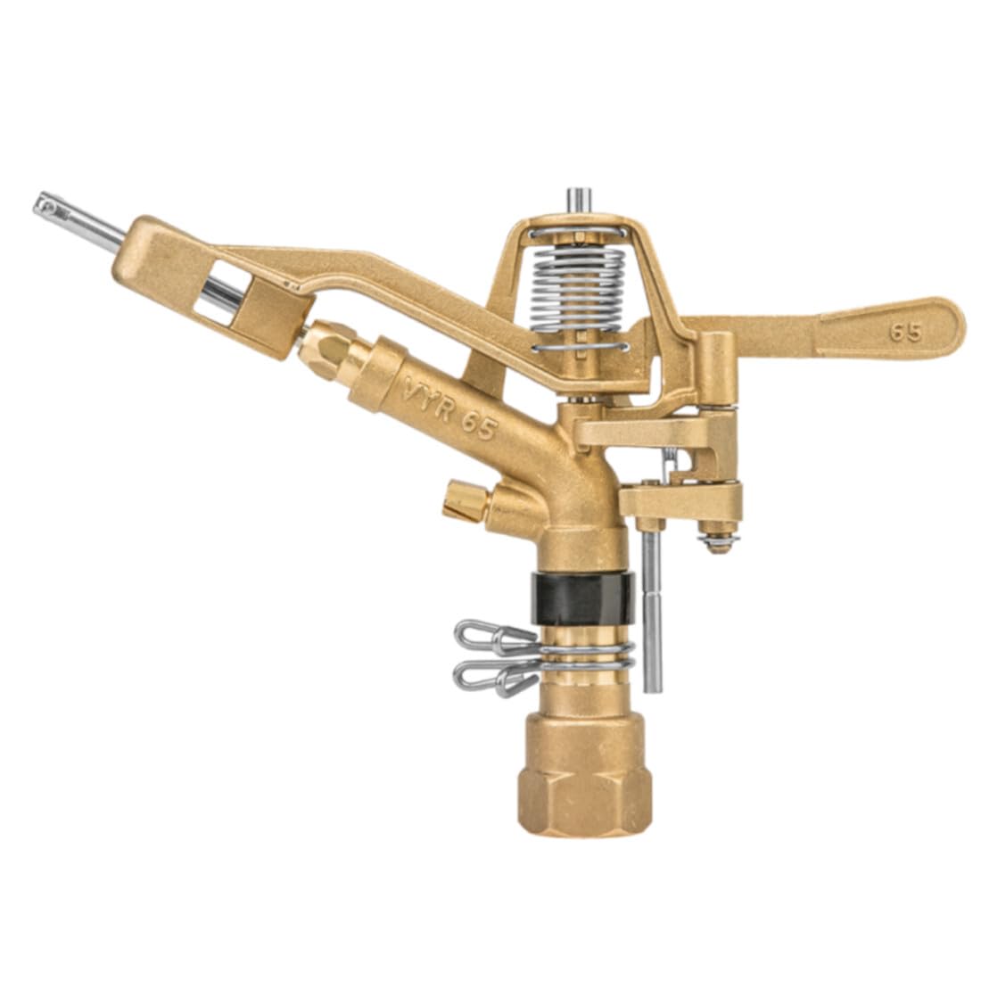 1" Karasto Sprinkler 17,5m Wurfweite aus Messingen Rasensprenger Kreisregner Sprenger
