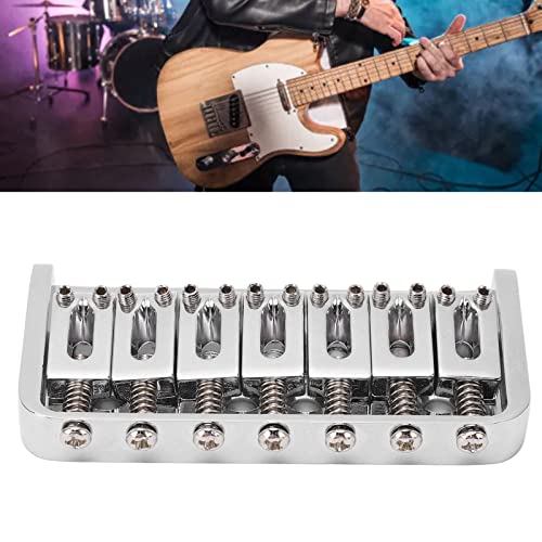 Guitar Bridge, 7 String Guitar Fixed Bridge, Metal Tailpiece Replacement Part Accessories For Electric Guitars 7 String Guitar Bridge #TOP2