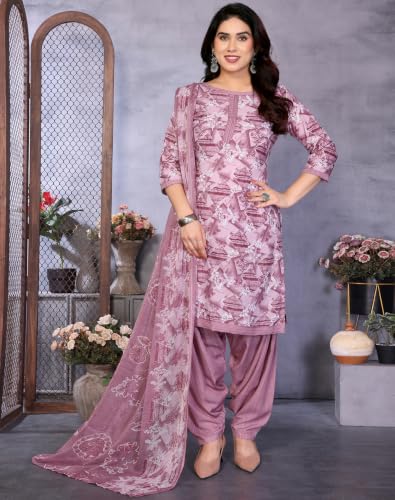 Image of Priyashi Women Unstiched Crepe dress materials | Crepe Salwar Suit for women with dupatta | suit material for women unstitched