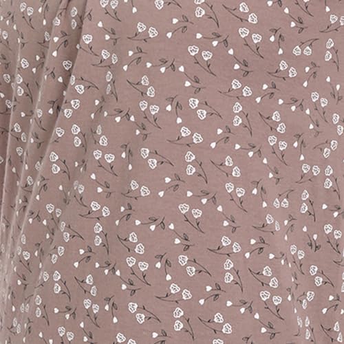 Image of BLAZON Women's Cotton Hosiery Elegant Maxi Nightdress with Lace Detailing, Floral Print, Pockets & Half Sleeves