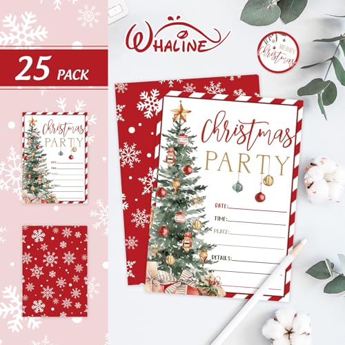 Invitations de Noël prêtes à écrire pour inviter facilement vos proches