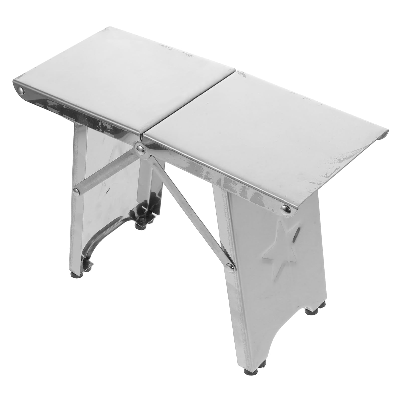 Alipis Tabouret Pliant en Acier Inoxydable Robuste, Support 100 Kg, Pliable et Portable, Léger et Compact, pour Camping, Randonnée, Pêche et Jardinage en Extérieur