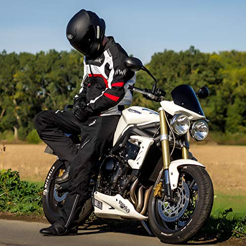 image for HWK Spyder Motorcycle Jacket for Men with Weather Resistant Cordura Te