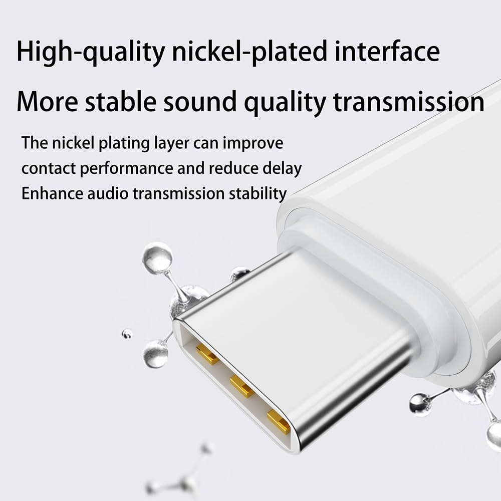 ETZIN Lighting Female to USB C Male Audio Adapter for Phone 15 16 Pro Max Plus IPad Air McBook Galaxy Android Phones, Connector Support Audio & Microphone, Not for Charge & Data Transfer EPL-1518CC — Amazon image 6