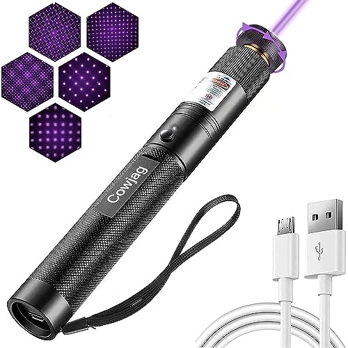 Cowjag Laser Pointer High Power, Long Range [10,000 ft] Purple Powerful Handheld Flashlight with Adjustable Focus, Purple Laser Pointer for Night Astronomy Outdoor and Hiking(Purple Light)