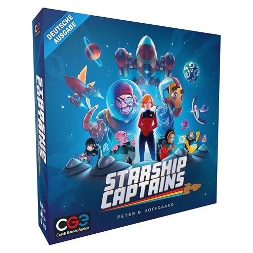 Czech Games Edition Starship Captains - Innovatives Brettspiel im Weltraum - Deutsch - 1-4 Spieler - Ab 12 Jahren