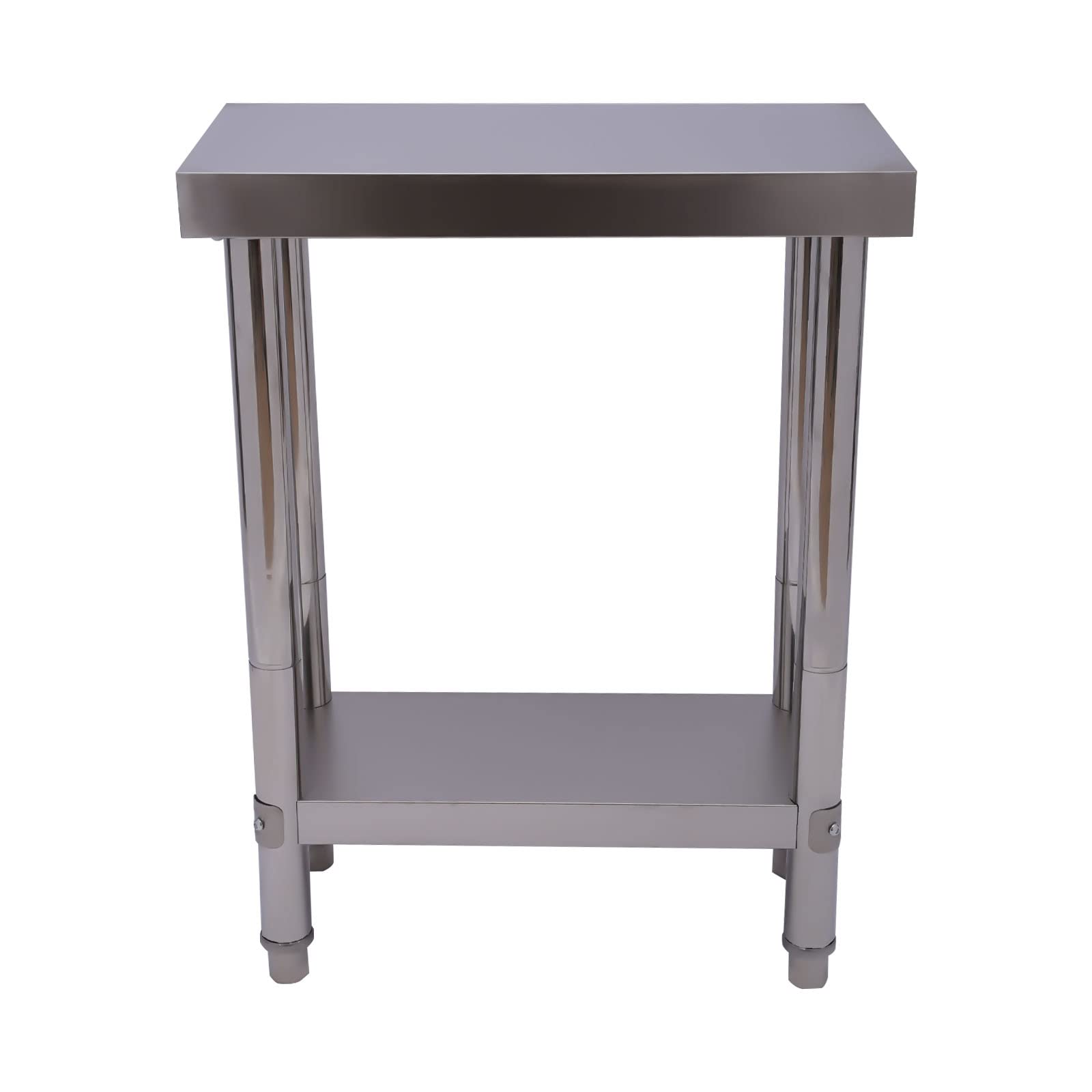 Empalme - Banco de trabajo de acero inoxidable para alimentos, banco de trabajo de cocina, banco de trabajo de acero inoxidable 201, producción de acero inoxidable, portátil, 300 kg, capacidad de