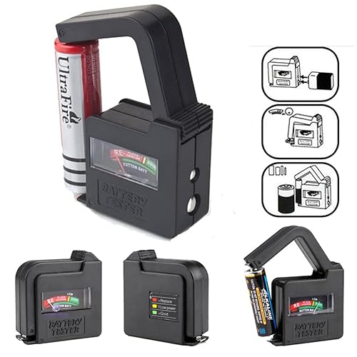 Miniatura 4 de Comprobador de batería, comprobador de carga de batería portátil para pilas AA AAA C D 9 V1.5 V pilas de botón de 1.5 V baterías regulares o