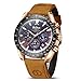 HANPOSH Herren Uhr Chronograph Uhren Herren Chronograph Edelstahl Wasserdicht Analog Quarz Armbanduhr Herren mit Datum Leuchtende Business Casual Uhren fur Männer (A04- Braun Rose Kaffee) Herren Edelstahl günstig Kaufen-HANPOSH Herren Uhr Chronograph Uhren Herren Chronograph Edelstahl Wasserdicht Analog Quarz Armbanduhr Herren mit Datum Leuchtende Business Casual Uhren fur Männer (A04- Braun Rose Kaffee)