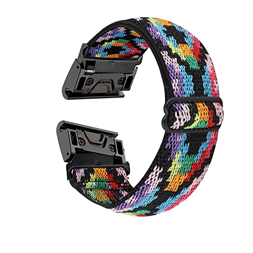 Bracelet nylon 26mm pour Garmin Descent MK2i XL réglable contre l'irritation